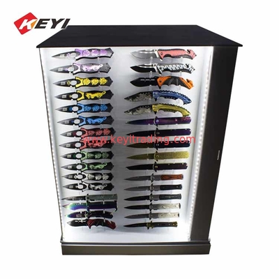 Custom Illuminating Wooden Knife Display Cases
