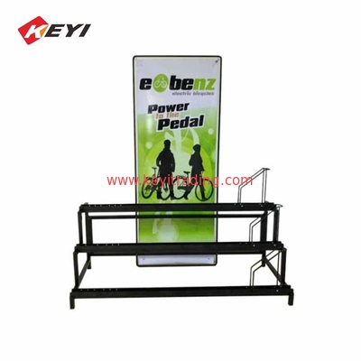 Retail Shop 3 Tier Metal Bike Stand Bicycle Display Rack For Promotion Sale