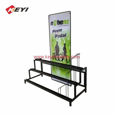 Retail Shop 3 Tier Metal Bike Stand Bicycle Display Rack For Promotion Sale