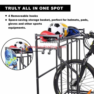 floor standing Black Metal Bicycle Stand Garage 3 Bike Storage Rack