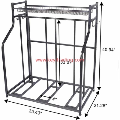 floor standing Black Metal Bicycle Stand Garage 3 Bike Storage Rack