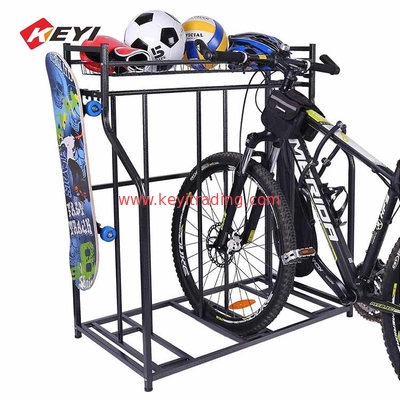 floor standing Black Metal Bicycle Stand Garage 3 Bike Storage Rack
