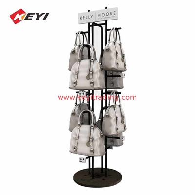 Floor Standing Rotating Bag Display Stand Hanging Handbag Display Rack