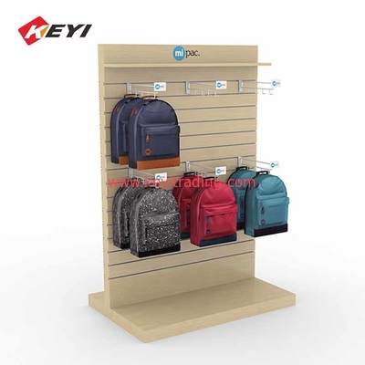 Bag Store Interior Furniture Design Floor Double sided hanging School Bag Display Stand