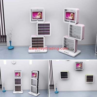 China Factory Custom Makeup Stands Floor Standing Nail Polish Display Rack