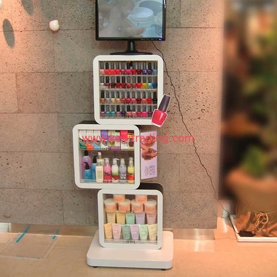 China Factory Custom Makeup Stands Floor Standing Nail Polish Display Rack