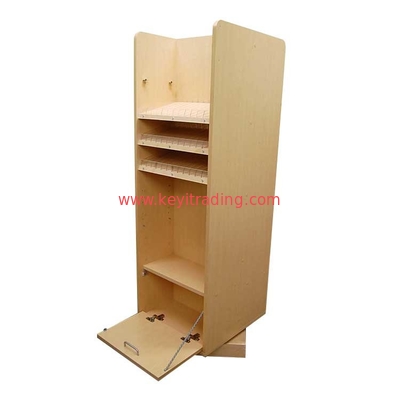 China Factory Custom Retail Store Wood Rotating Nail Polish Display Rack