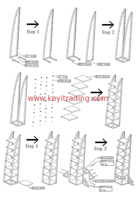 Custom High Quality Floor Standing Metal Car Battery Stand Battery Display Rack