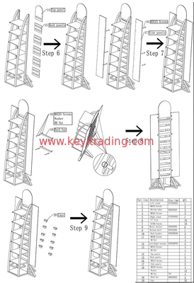 Custom High Quality Floor Standing Metal Car Battery Stand Battery Display Rack