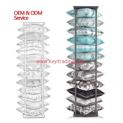 Custom Retail Store Freestanding Metal Pillow Display Rack Stand