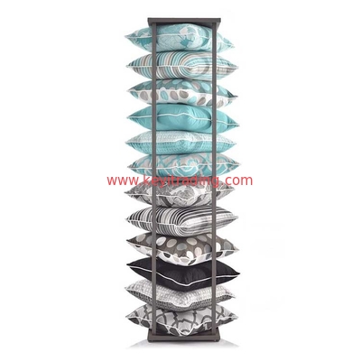 Custom Retail Store Freestanding Metal Pillow Display Rack Stand