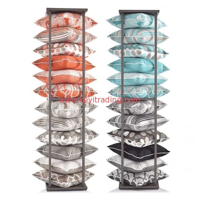 Custom Retail Store Freestanding Metal Pillow Display Rack Stand