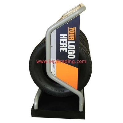 Automotive Wheel Display Stand Car Tire Storage Rack - Adjustable