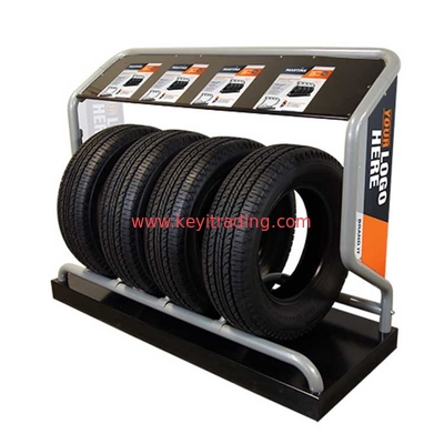 Automotive Wheel Display Stand Car Tire Storage Rack - Adjustable