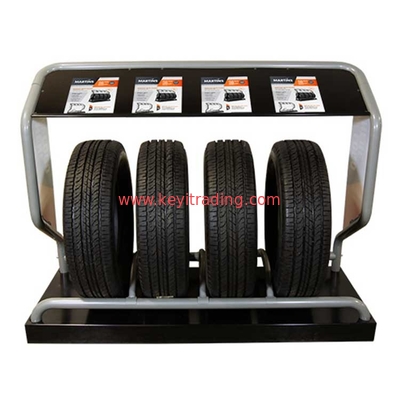 Automotive Wheel Display Stand Car Tire Storage Rack - Adjustable