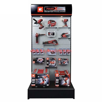 Hardware Store pegboard display stand floor Power tools display