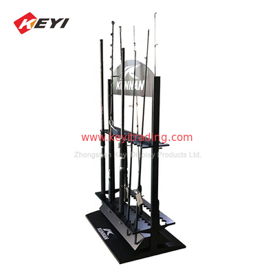 High Quality Fishing Rod Rack floor standing 2 Way Metal Display Stand for Retail store