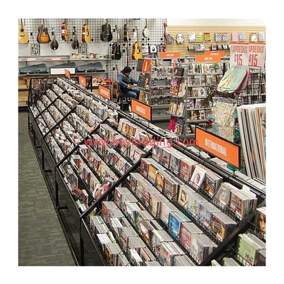 High Capacity Metal Wire Vinyl Record Rack For Record Stores And Used Music And Media Stores!