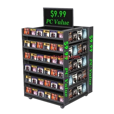 Large Retail Pos Stand free standing 4 Way Cd Dvd Vinyl Record Display Rack