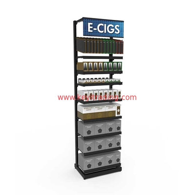 Retail Store Floor Standing Metal Shelves Electronic Cigarette Stand E-Cigarette Display