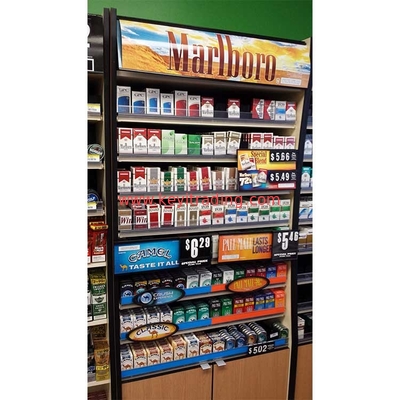 Tobacco Shop Display Furniture Floor Standing Cigarette Display Cabinet