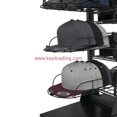 Factory Custom Double Sided Floor Baseball Cap Rack Hat Display Stand