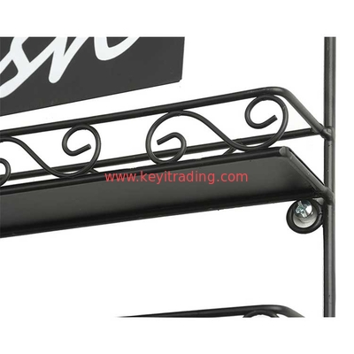 Wall Mount 6-Tier Black Metal wire Nail Polish Display Rack - Made in China