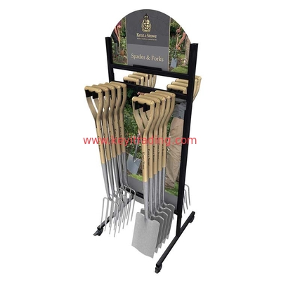 Flood Standing 2 Way Metal Garden Tools Display Rack For Shovel