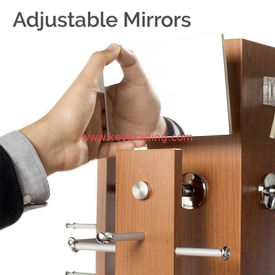 Countertop Rotating Sunglasses Display Rack - Adjustable Mirror