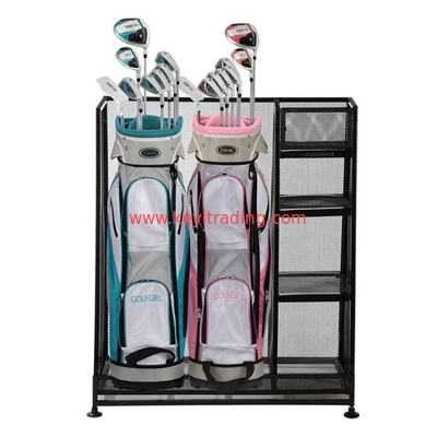 multi-purpose Metal golf club Storage Rack Golf Bag Organizer