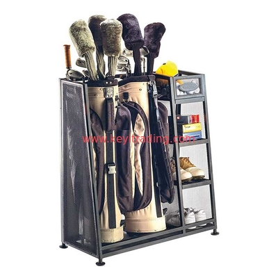multi-purpose Metal golf club Storage Rack Golf Bag Organizer