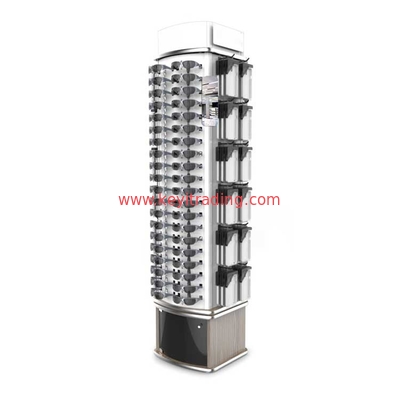 Customized Optical Shop Wooden Rotating 4 Sided Sunglasses Display Stand