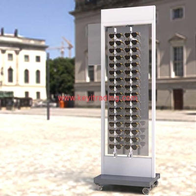 Double Sided Floor Sunglasses Display With Lockable Optical Rod