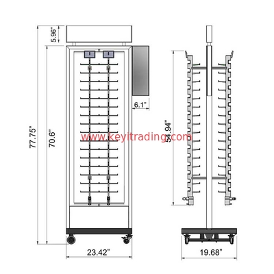 Double Sided Floor Sunglasses Display With Lockable Optical Rod