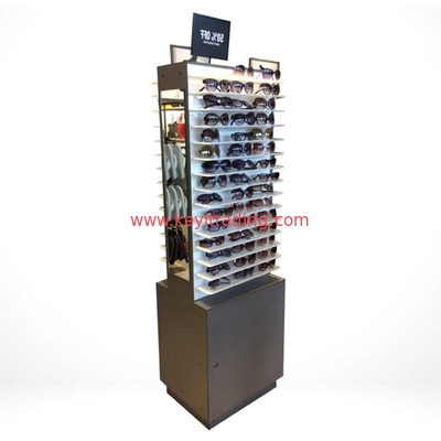 Double Sided Floor Standing Furniture Wooden Sunglasses Display Rack