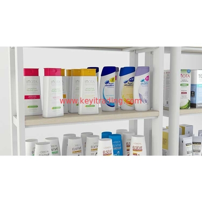 Floor Makeup Stand Retail Store Cosmetics Display Rack - 4 Wood Shelf