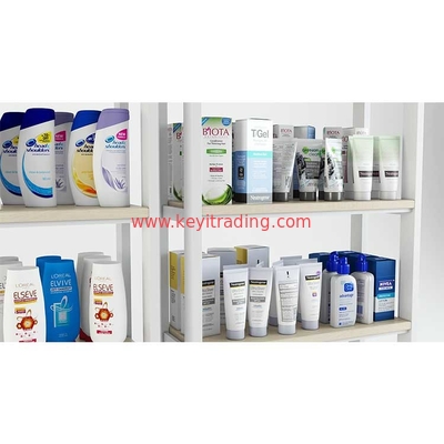 Floor Makeup Stand Retail Store Cosmetics Display Rack - 4 Wood Shelf