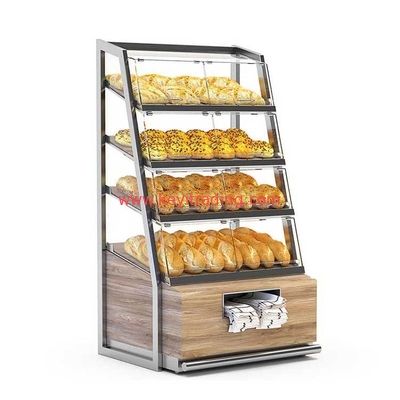 Customize Bakeshop Fitting Display Furniture Glass Showcase Retail Bread Stand Bakery Display Cabinet