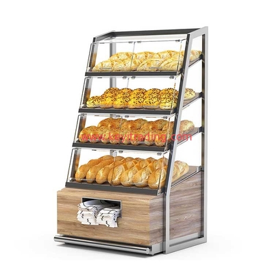 Customize Bakeshop Fitting Display Furniture Glass Showcase Retail Bread Stand Bakery Display Cabinet
