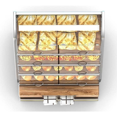 Customize Bakeshop Fitting Display Furniture Glass Showcase Retail Bread Stand Bakery Display Cabinet