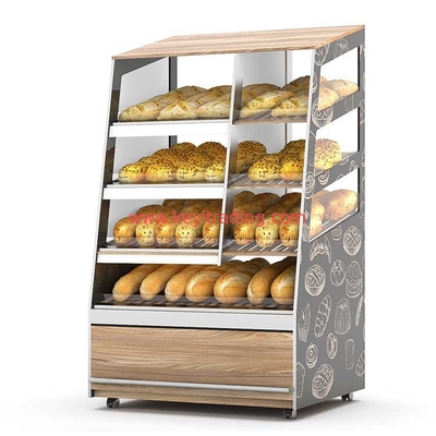Customize Bread Shop Wooden Storage Cabinet Bakery Display Case
