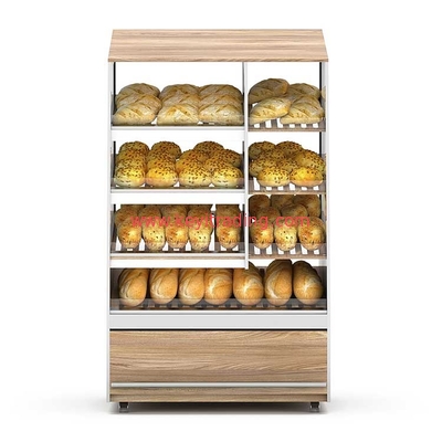 Customize Bread Shop Wooden Storage Cabinet Bakery Display Case
