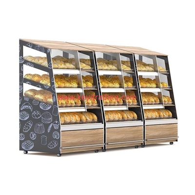 Customize Bread Shop Wooden Storage Cabinet Bakery Display Case
