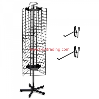 3 Sided Hanging Mobile Cell Phone Accessories Display Rack Retail Floor Display
