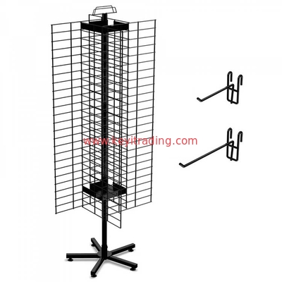 3 Sided Hanging Mobile Cell Phone Accessories Display Rack Retail Floor Display