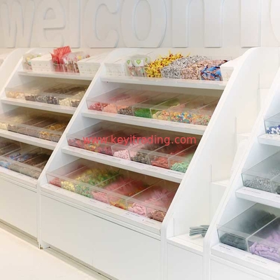 Sweet Shop Pick And Mix Acrylic Candy Box And Wooden Bulk Candy Display