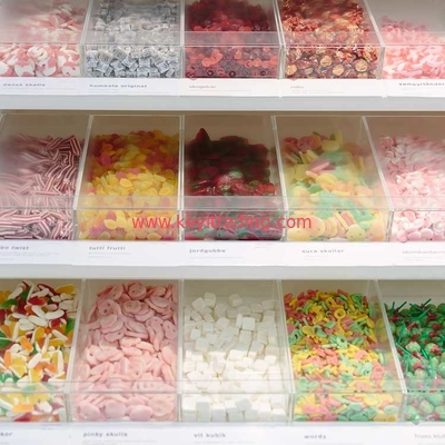 Sweet Shop Pick And Mix Acrylic Candy Box And Wooden Bulk Candy Display