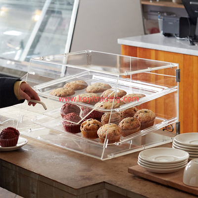 Factory Customized Bread Shop Counter top Acrylic Bakery Display