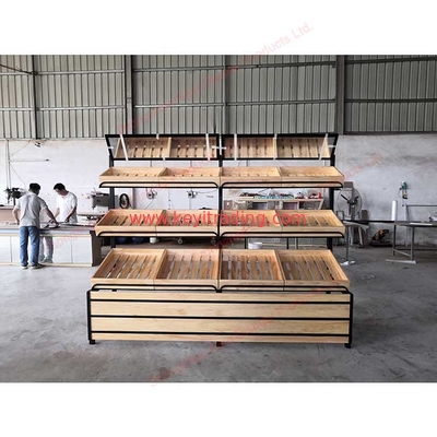 Custom Shop Furniture Display Rack 3 Tier Adjustable Shelves Bakery Display