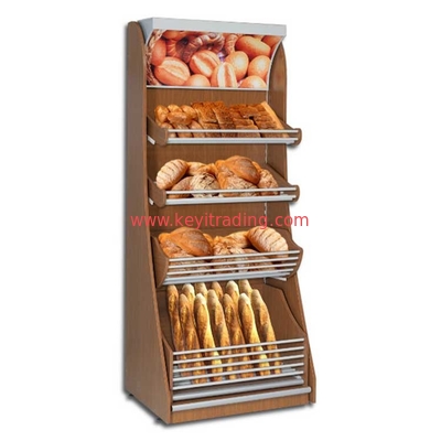 Customized Bread Shop Furniture Storage Showcase Wood Bakery Display Cabinet